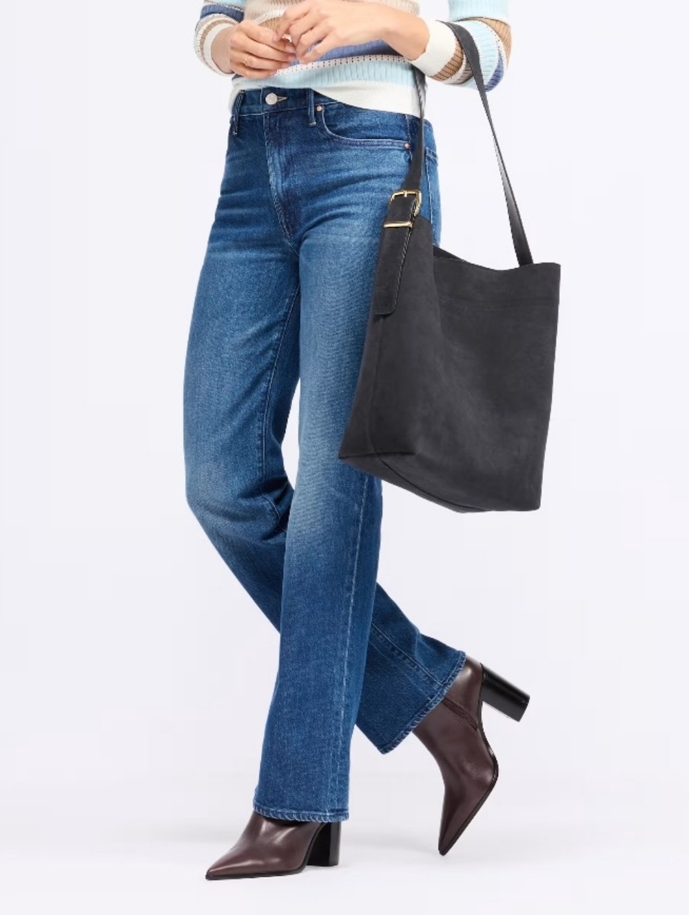 Madewell Suede Essentials Bucket Tote - Picture 2 of 6